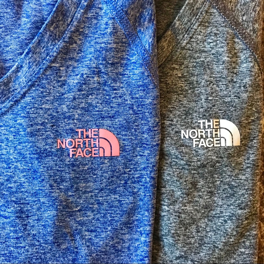 2 North Face v Neck Tees